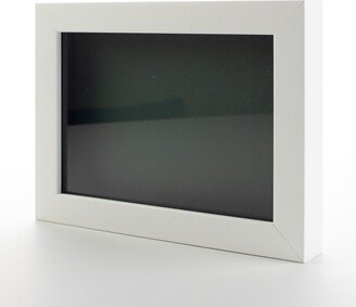 CountryArtHouse White 4x4 Wood Shadow Box with Green Acid-Free Backing - With 11/16