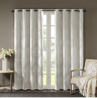 Gracie Mills Bentley Ogee Knitted Jacquard Total Blackout Curtain Panel - 50x95-AA