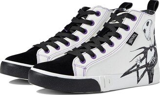 Ground Up The Nightmare Before Christmas Jack and Sally High-Top (Adult) (White) Kid's Shoes