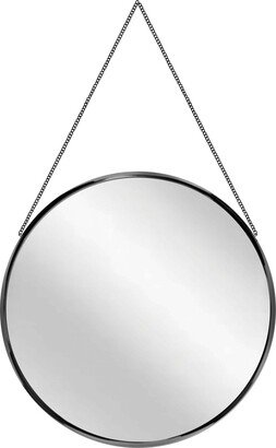 Franc Black Wall Mirror - 17.5 x 1.75 x 17.5