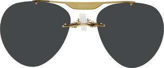 Black & Gold Clip-On Sunglasses