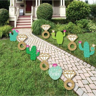 Big Dot Of Happiness Final Fiesta - Lawn Decor - Outdoor Bachelorette Party Yard Decor - 10 Pc