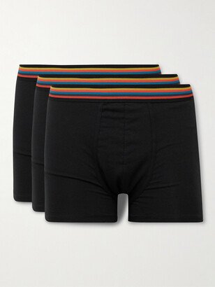 Three-Pack Stretch-Cotton Boxer Briefs-BL