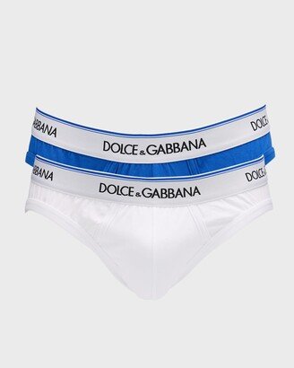 Men's 2-Pack Waistband-Logo Briefs