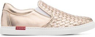 Gabriella woven leather sneakers
