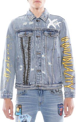 Type II Def Leppard Distressed Denim Trucker Jacket