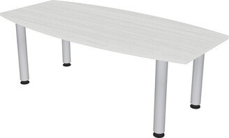 Skutchi Designs, Inc. 3X5 Boat Shaped Conference Table With Silver Post Leg Power And Data