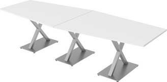 Skutchi Designs, Inc. 10 Ft Modular Hexagon Shaped Conference Table X Bases Electrical Units