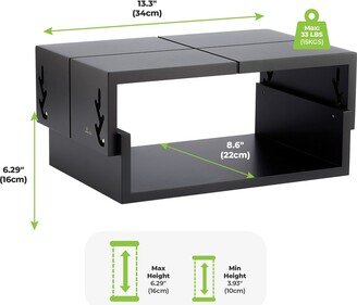 Black Adjustable Five Level Ergonomic Monitor Stand