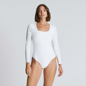 The Long-Sleeve Supima® Square-Neck Bodysuit