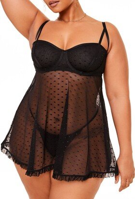 Adore Me Aubrey Women's Plus-Size Unlined Babydoll Lingerie