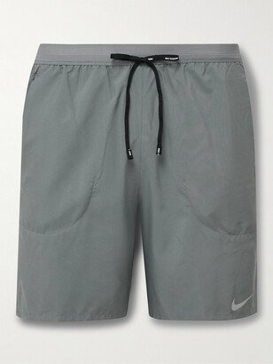 Nike Running Flex Stride 2-in-1 Straight-Leg Mesh-Trimmed Dri-FIT Shorts-AA