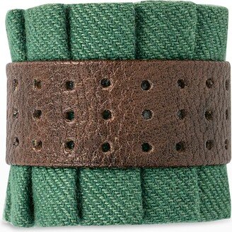 Ruffled Wool Napkin Ring, Green
