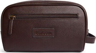 Grained Leather Wash Bag