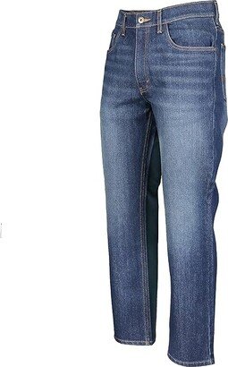 Ballast Straight Fit Flex Five-Pocket Jeans (Dark Wash with Sanding) Men's Clothing