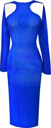 Delayne Dixon Santorini Blue Mesh Dress