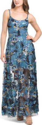 TJMAXX Umalina Sleeveless Sequin Gown For Women