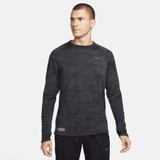 Men's Therma-FIT ADV Running Division Long-Sleeve Running Top in Black