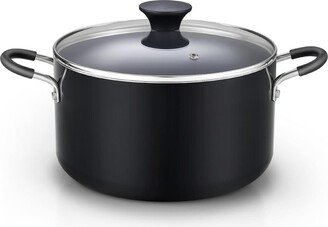 6-qt Nonstick Aluminum Stockpot with Lid , Black