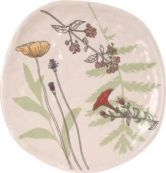 Dolomite 12 in. Multicolor Spring Pressed Floral Print Plate-AA