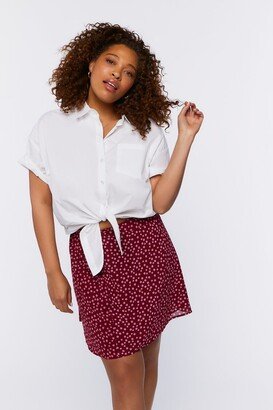 Plus Size A-Line Mini Skirt