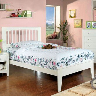 Pevi Mission Solid Wood Platform Youth Bed with Slatted Headboard