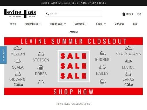 Levine Hat Company Promo Codes & Coupons