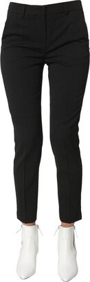 Straight Leg Cropped Trousers-AM