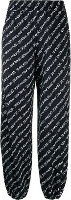 Logo-Print Cotton Track Pants-CK