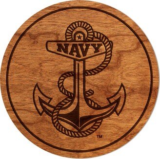 United States Naval Academy Logo Coaster - Crafted From Cherry Or Maple Wood The | Usna