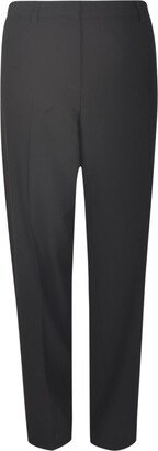 Straight Leg Plain Trousers