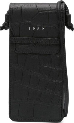 1989 STUDIO Embossed Crocodile-Effect Leather Phone Case