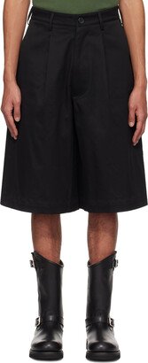 LU'U DAN Black Wide-Leg Shorts