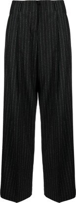 Straight-Leg Pinstripe Virgin Wool Trousers