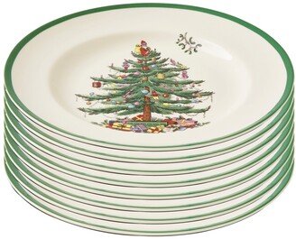 Christmas Tree Dinner Plate Set of 8
