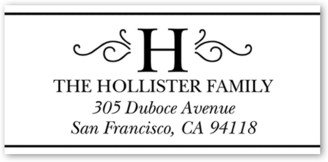 Address Labels: Monogram Expression Address Label, White, Matte