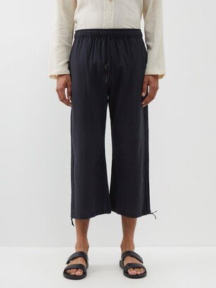 Wolpoch Cropped Cotton-gauze Trousers-AA