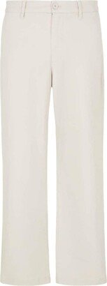 Stretch-Cotton Straight-Leg Trousers-AB