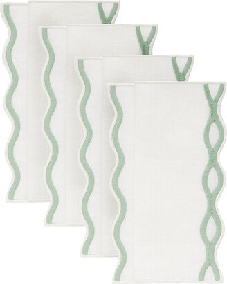 Moda Domus Set-of-Four Handcrafted Linen Cocktail Napkins