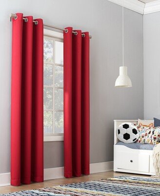 Riley Kids Bedroom Blackout Grommet Curtain Panel, 95 L x 40 W