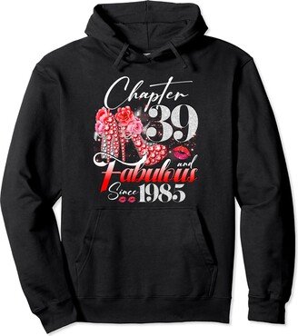 39th Birthday Queen designs For Womens Apparel Chapter 39 Fabulous Since 1985 39th Birthday Queen Diamond Pullover Hoodie