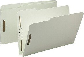 Nature Saver Pressboard Fastener Folder 2 Exp 1/3 Tab Legal 25/BX GYGN SP17235