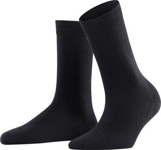 Black Merino Cotton Blend Socks