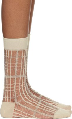Off-White Plaid Socks-AA