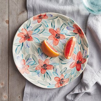 Peachy Floral Cake Plate