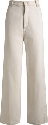 High-Waist Wide-Leg Jeans-AX