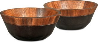 Serveware, Set of 2 Kona Wood Small Bowls