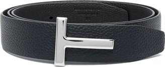 Logo-Plaque Leather Belt-AG