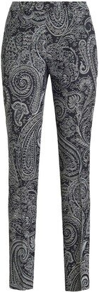 Paisley-Print Slim-Cut Trousers