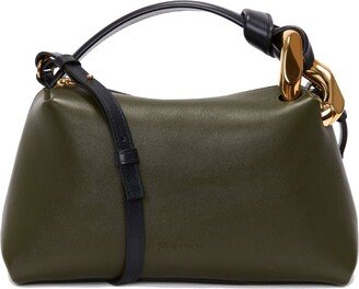 Corner leather crossbody bag